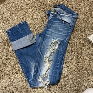 Flying Monkey distressed jeans